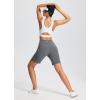 imagebaleaf 8quot Bermuda Long Shorts for Women Cotton Athletic Sweat Tummy Control Casual Lounge SummerGrey