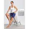 imagebaleaf 8quot Bermuda Long Shorts for Women Cotton Athletic Sweat Tummy Control Casual Lounge SummerLight Blue