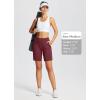 imagebaleaf 8quot Bermuda Long Shorts for Women Cotton Athletic Sweat Tummy Control Casual Lounge SummerWine