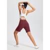 imagebaleaf 8quot Bermuda Long Shorts for Women Cotton Athletic Sweat Tummy Control Casual Lounge SummerWine