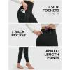 imagebaleaf Super High Waisted Leggings for Women with Pockets Stretchy Tummy Control Soft Yoga Workout Gym Petite PantsBlack