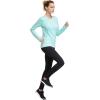 imagebaleaf Thermal Shirts for Women Long Sleeve Fleece Tops Running Workout Cold Weather Gear Compression Zipper PocketAqua