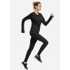 imagebaleaf Thermal Shirts for Women Long Sleeve Fleece Tops Running Workout Cold Weather Gear Compression Zipper PocketBlack