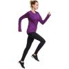 imagebaleaf Thermal Shirts for Women Long Sleeve Fleece Tops Running Workout Cold Weather Gear Compression Zipper PocketPurple