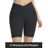imagebaleaf Women 8quot Biker Shorts with Pockets High Waisted Workout Short Tummy Control Yoga Gym Spandex Running VolleyballBlack