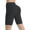 imagebaleaf Women 8quot Biker Shorts with Pockets High Waisted Workout Short Tummy Control Yoga Gym Spandex Running VolleyballBlack