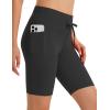 imagebaleaf Women 8quot Biker Shorts with Pockets High Waisted Workout Short Tummy Control Yoga Gym Spandex Running VolleyballBlack