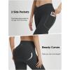 imagebaleaf Women 8quot Biker Shorts with Pockets High Waisted Workout Short Tummy Control Yoga Gym Spandex Running VolleyballBlack