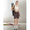 imagebaleaf Women 8quot Biker Shorts with Pockets High Waisted Workout Short Tummy Control Yoga Gym Spandex Running VolleyballBrown
