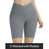 imagebaleaf Women 8quot Biker Shorts with Pockets High Waisted Workout Short Tummy Control Yoga Gym Spandex Running VolleyballDark Gray