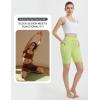 imagebaleaf Women 8quot Biker Shorts with Pockets High Waisted Workout Short Tummy Control Yoga Gym Spandex Running VolleyballLime Green