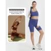 imagebaleaf Women 8quot Biker Shorts with Pockets High Waisted Workout Short Tummy Control Yoga Gym Spandex Running VolleyballNavy Blue