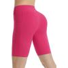 imagebaleaf Women 8quot Biker Shorts with Pockets High Waisted Workout Short Tummy Control Yoga Gym Spandex Running VolleyballRose Red