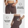 imagebaleaf Women 8quot Biker Shorts with Pockets High Waisted Workout Short Tummy Control Yoga Gym Spandex Running VolleyballSeal Brown