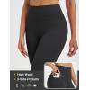 imagebaleaf Womens 17quot High Waisted Capri Leggings with Pockets Tummy Control Yoga Gym Capris PantsBlack