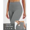imagebaleaf Womens 17quot High Waisted Capri Leggings with Pockets Tummy Control Yoga Gym Capris PantsDark Gray