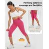 imagebaleaf Womens 17quot High Waisted Capri Leggings with Pockets Tummy Control Yoga Gym Capris PantsRose Red