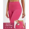 imagebaleaf Womens 17quot High Waisted Capri Leggings with Pockets Tummy Control Yoga Gym Capris PantsRose Red