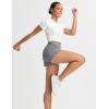 imagebaleaf Womens 25quot Yoga Shorts with Four Pockets Lounge Casual Shorts High Waist Elastic Athletic Running SweatGrey