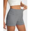 imagebaleaf Womens 25quot Yoga Shorts with Four Pockets Lounge Casual Shorts High Waist Elastic Athletic Running SweatGrey