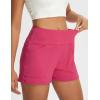 imagebaleaf Womens 25quot Yoga Shorts with Four Pockets Lounge Casual Shorts High Waist Elastic Athletic Running SweatPink