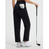imagebaleaf Womens 27 Fleece Lined Pants Golf Winter Pockets High Waisted Thermal Cold Travel WorkBlack