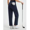 imagebaleaf Womens 27 Fleece Lined Pants Golf Winter Pockets High Waisted Thermal Cold Travel WorkNavy Blue