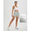 imagebaleaf Womens 3quot Athletic Shorts High Waist Running Workout Shorts with Zipper Pockets Gym Sports Quick Dry UPF 50Light Gray