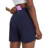 imagebaleaf Womens 5quot Workout Shorts Athletic Running Shorts High Waisted with Zipper Pocket Gym Quick Dry Hiking SportsNavy
