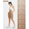 imagebaleaf Womens 7quot Athletic Running Shorts Long Workout Shorts High Waisted Quick Dry 4 Zipper Pockets UPF50Brown