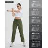 imagebaleaf Womens Athletic Running Pants Stretch Quick Dry Zipper Pocket High Waisted Sweatpants Hiking Walking UPF 50Army Green