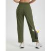 imagebaleaf Womens Athletic Running Pants Stretch Quick Dry Zipper Pocket High Waisted Sweatpants Hiking Walking UPF 50Army Green
