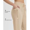 imagebaleaf Womens Athletic Running Pants Stretch Quick Dry Zipper Pocket High Waisted Sweatpants Hiking Walking UPF 50Khaki