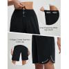 imagebaleaf Womens Bermuda Long Shorts 9quot Knee Length Athletic Running Shorts with Zip Pockets Stretch Loose Summer UPF 50Black