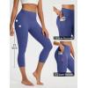 imagebaleaf Womens Capri Leggings with 3 Pockets Tummy Control 21quot Inseam Workout Capris Yoga PantsClassic Navy