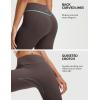 imagebaleaf Womens Capri Leggings with 3 Pockets Tummy Control 21quot Inseam Workout Capris Yoga PantsSeal Brown