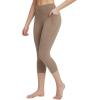 imagebaleaf Womens Capri Leggings with Pockets High Waisted Workout Yoga Running Gym Pants for Casual SummerCocoa Crmelycra