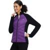 imagebaleaf Womens Cycling Puffer Jacket Winter Warm Lightweight Insulated Hiking Jackets Zip Pockets Running SkiingPurpleBlack