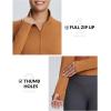imagebaleaf Womens Fleece Jacket for Running Zip Up Jackets Cold Weather Gear Workout Bbl Tights YogaCaramel