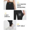 imagebaleaf Womens Fleece Lined Joggers Water Resistant Hiking Pants High Waisted Winter Thermal Sweatpants Zipper PocketsBlack