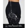 imagebaleaf Womens Fleece Lined Leggings Thermal Hiking Pants Water Resistant Pockets Winter Warm Cargo Insulated TightsBlack