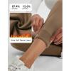 imagebaleaf Womens Fleece Lined Leggings Thermal Winter Warm Pants High Waisted Cold Weather Tights with Cross PocketsBrown