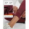 imagebaleaf Womens Fleece Lined Leggings Thermal Winter Warm Pants High Waisted Cold Weather Tights with Cross PocketsWine Red