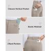 imagebaleaf Womens Fleece Lined Pants Stretch Business Casual with 5 Pockets Travel Petite Work Thermal Pants Winter SweatpantsKhaki