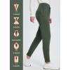 imagebaleaf Womens Fleece Lined Pants WaterResistant Sweatpants Winter Thermal Ski Hiking Running JoggersArmy Green