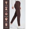 imagebaleaf Womens Fleece Lined Pants WaterResistant Sweatpants Winter Thermal Ski Hiking Running JoggersDark Brown