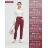 imagebaleaf Womens Fleece Lined Pants Winter Thermal Travel Pants Cold Weather Golf Hiking Snow Pockets Work CasualWine Red