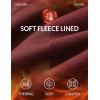 imagebaleaf Womens Fleece Lined Pants Winter Thermal Travel Pants Cold Weather Golf Hiking Snow Pockets Work CasualWine Red