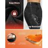 imagebaleaf Womens Fleece Lined Thermal Leggings High Waisted Warm Winter Running Hiking Pants with Pockets Water ResistantBlack