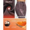 imagebaleaf Womens Fleece Lined Thermal Leggings High Waisted Warm Winter Running Hiking Pants with Pockets Water ResistantDark Brown